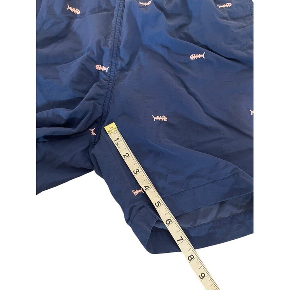 J Mclaughlin Mens Gingham Blue Fish Fishes Swim Trunks Suit Bathing Size S RARE - Picture 11 of 14